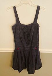 Women’s Marc by Marc Jacobs Cotton Swiss Dot Ruffle Blue Dress Size Small