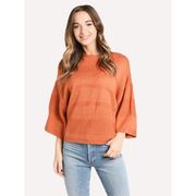 Jack by BB Dakota Tune In Drop Out Orange Mock Neck Sweater L