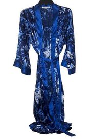 Oscar de la Renta Blue Floral Robe