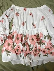 flowy flowered romper