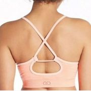 Orange Cross Back Sports Bra