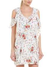 Parker XS Spring Ditsy Cold Shoulder Floral Mini Dress