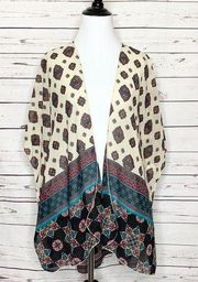 Live 4 Truth Boho Paisley Print Open Front Kimono Top