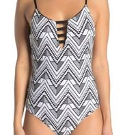 Maaji Womens Colorblock Reversible One-Piece Swimsuit Large