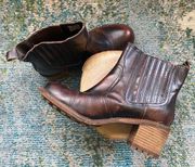 Vintage 90s Y2K Rocket Dog Max weathered brown ankle chunky boots, size 8.5M