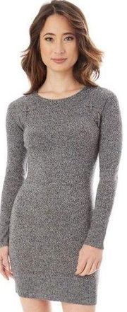 Iz Byer - Heather Grey Bodycon Lace-Up Sweater Dress (NWOT) - Medium