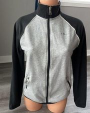 Lauren Ralph Lauren Active Gray Zip Up Sweatshirt S Mock Neck R4