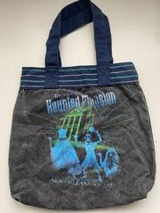 Haunted Mansion Reusable Tote Bag Hitchhiking Ghosts Canvas- Disney Distressed