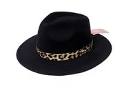 Juicy Couture Fedora Hat with Leopard Trim