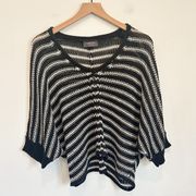 Wooden Ships Cropped Knitted Dolman Sleeve Top Black Size S/M