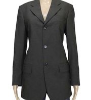 Benetton Size 42 Women Slim Fit Blazer Flap Pockets Buttoned Front Suit Jacket