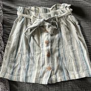 Vanilla Star White and Light Blue stripes skirt size small