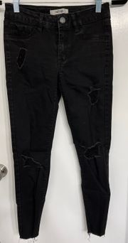 Black Distressed Jeans