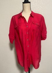 Hot Pink  Blouse Size XL