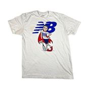 Vintage New Balance T-shirt in White Blue and Red