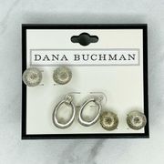 Dana Buchman Set of 3 Post Stud Pierced Earrings