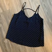 Navy polka dot size 6 cami