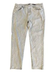 J. Jill Gray Denim Jeans Pants Size 20 Hi-rise Straight Leg Plus Women