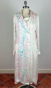 Something Navy Tie Dye Trench Coat Duster Jacket