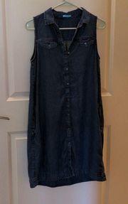 J McLaughlin Chambray Jean Sleeveless Dress