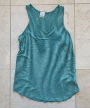 Ella Moss NWOT Striped Tank Size Medium Teal White