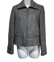 united colors of benetton full zip gray knit blazer Italy Size 38