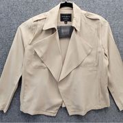 Cropped Trench Coat Jacket in Excellent Condition