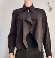 SIMPLY Vera Vera Wang Draped Front Jacket Size: Small