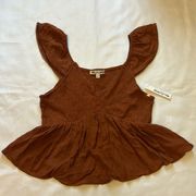 Wallflower Alessia Top Brown Women Size XL