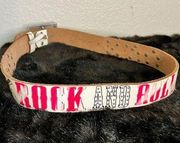 Ed Hardy women’s belt beaded leather rock and roll M