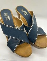 Seychelles Blue Hell Sandal Leather Upper Size  9