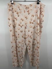 Soma Floral Peach Cool Nights Pajama Pants Lounge Pants Comfy Size Medium