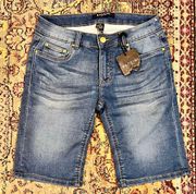 NWT Baccini Dark Denim Wash Shorts