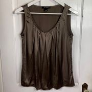 St. John Women’s Gorgeous Silk Sleeveless Shell Expresso Tank Cami Top Sz S