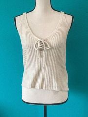 New look knit beige tank top in size 10