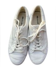 Madewell White Sidewalk Low-Top Sneakers size 10