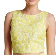 NWT  Reece Lace Yellow Cropped Top Size L‎