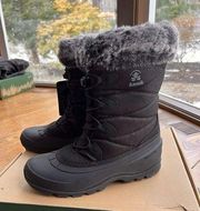 Kamik Women's Momentum 3 Snow Boot Size 10 Black Seam Sealed Waterproof Nylon