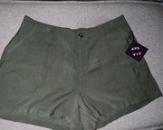 AVA & LIV Olive Color Shorts with 4” Inseam and Elastic waistband NWT Size 1X