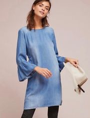 Blue Bell Sleeve Chambray Dress Size Small