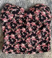 Ambiance Apparel Strapless Crop Top Size M