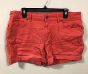 Time and Tru Women's Salmon Mini Denim Jean Shorts size 16