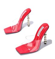 NEW Red Patent Leather Heel Sandals