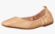 Vince Camuto Flats Womens Size 6 Tan Patent Leather Slip On Ballet Shoes