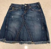 True Religion Dark Wash Denim Skirt