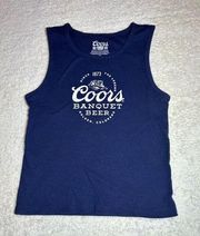 COORS Beer Blue Tank Size Medium