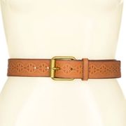 Frye Brown Leather Embellished Belt