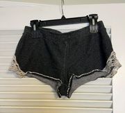 Md cotton Lace Trim Booty Shorts