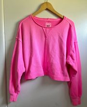 Hot Pink Crop Sweatshirt