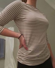 Tan Stripped Shirt